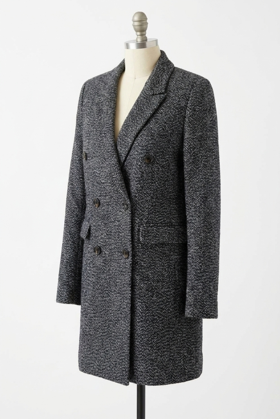 NEW HAPTICS button down blazer jacket in black